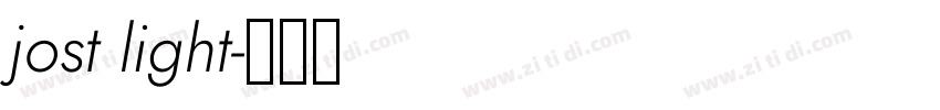 jost light字体转换